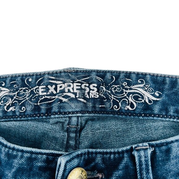Express Boot Stella Regular Fit Jeans 41 Medium Wash Stretch - Picture 4 of 6